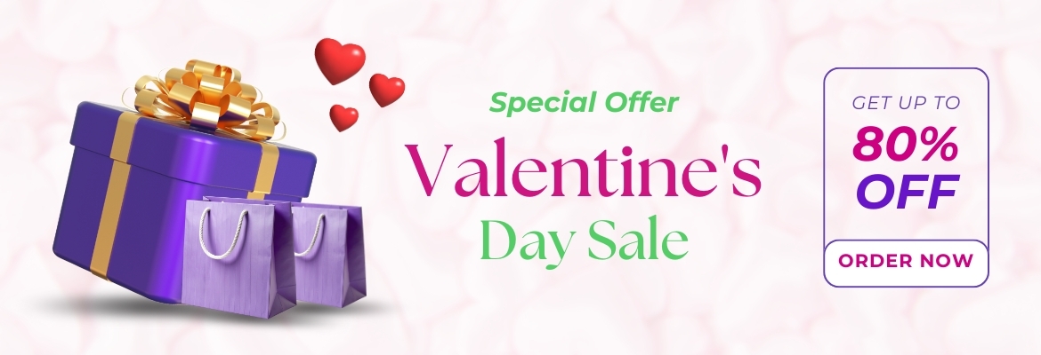 80% Off Valentines Day Sale